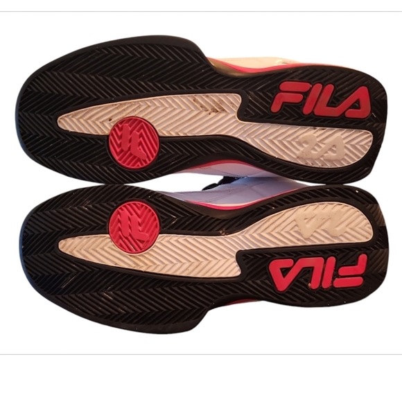 FILA MEN EIGHT-FIVE VIZ Sneakers White/Black/Red Mens 11.5 Signature Color Block - Picture 8 of 9